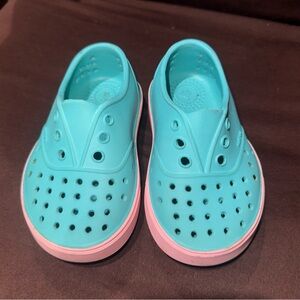 Kids Aqua and Pink Slip-On Shoes